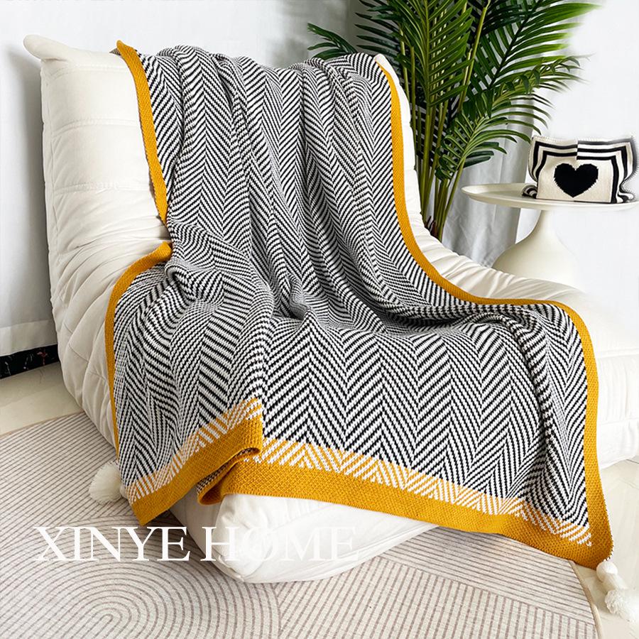 Nordic Knit Sofa Blanket: Cozy for Living Room, Office, Car & Bed