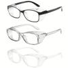 3 Pairs of Oval Shaped Small Frame Glasses Unisex Fashionable Glasses Casual Accessories Durable Glasses Minimalist Style
