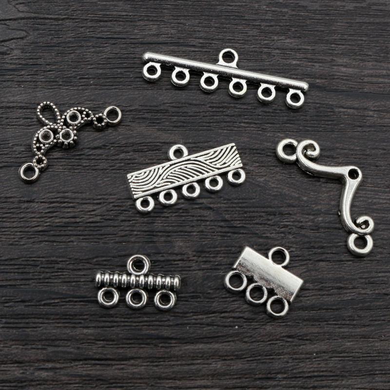 30 Stück Antik Silber Plated Vintage Bar Rechteckig Retro Verbinder Anhänger Anhänger DIY Halskette Schmuckzubehör Zubehör