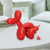 Balloon Dog Statue Cute Resin Craft Desktop Ornament for Office Bedroom Cafe White