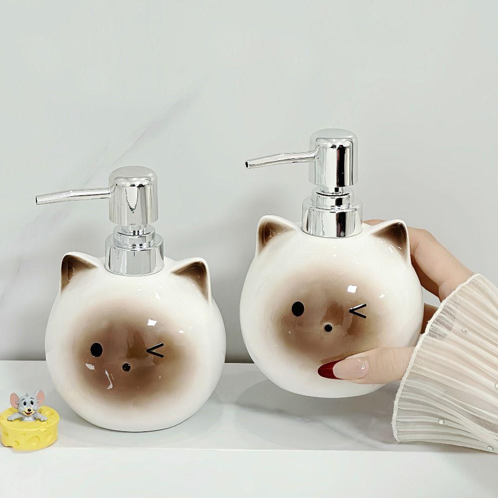 Cute Cat Shape Hand Soap Dispenser Press Type Hand Sanitizer Container  Bathroom