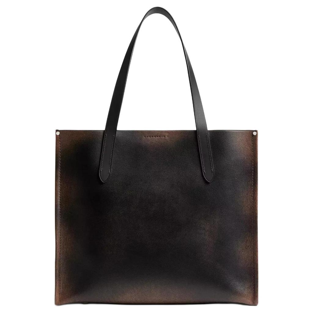 Coach Relay 34 Logo Leather Tote Bag Men tote Brown CBF30-Y4B