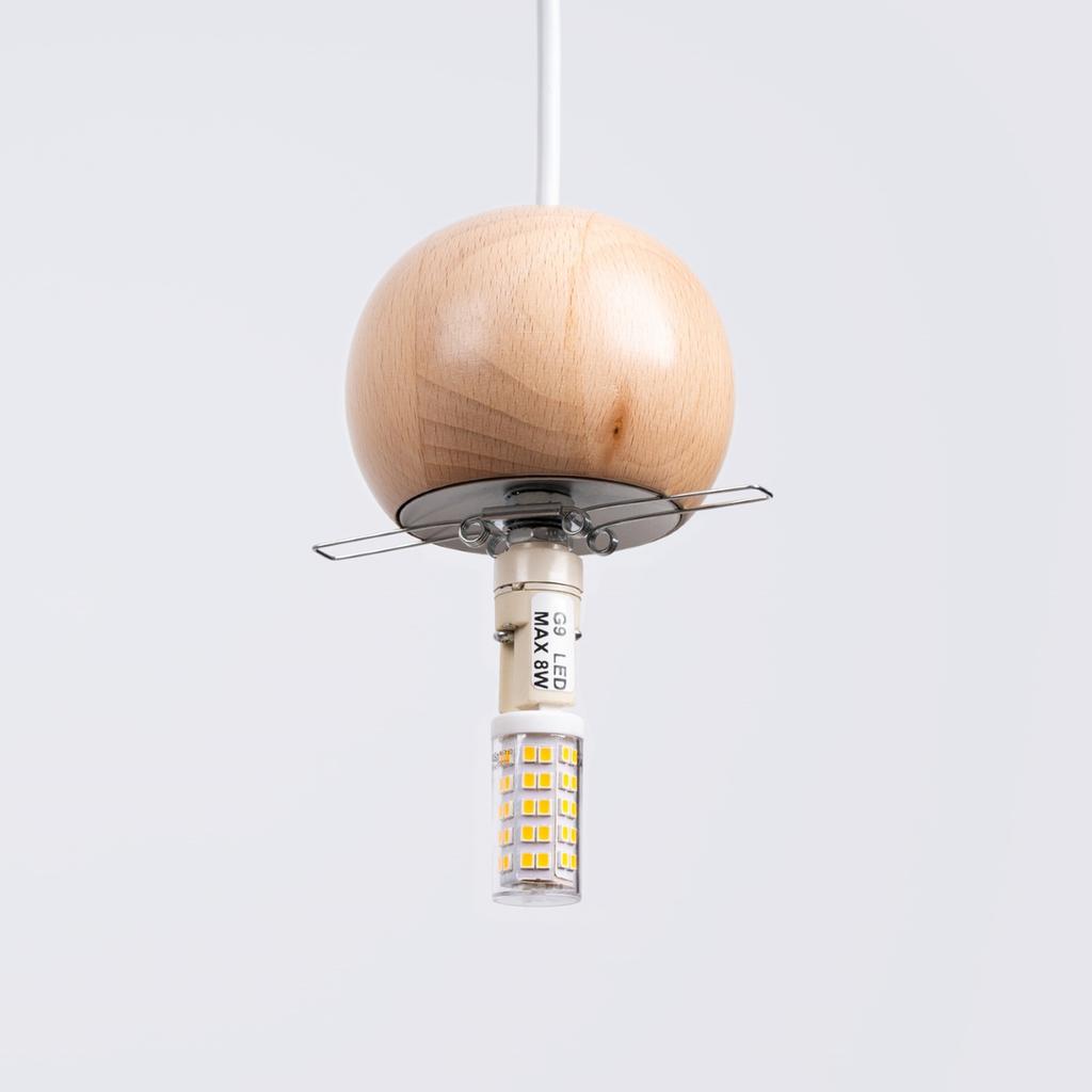 Lampa Wisząca Astro 3 G9 Biały Wood Lumilo 13.259.91