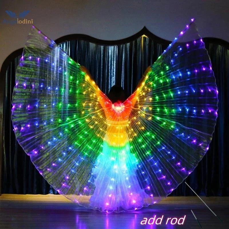 

Adult Child LED Wings Belly Dance Wings Isis Halloween Wing Prop Shining Lamp Wing Belly Dance Costumes Accessories Glow Angel Adult