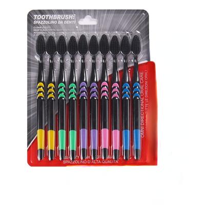 Toothbrush Soft Bristle Adult Bamboo Charcoal Household Fine Wool Toothbrush Antibacterial for Family Men and Women