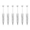 6pcs Glittering Beadable Pen Ballpoint Pen Black Ink Pen 1.0mm Smooth Writing Pen Rhinestones Fancy Pen School Supplies