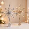 1Pcs Christmas Home Party Decoration Christmas Tree Toppers Star With Led String Lights Ornaments For Festival Party New Year
