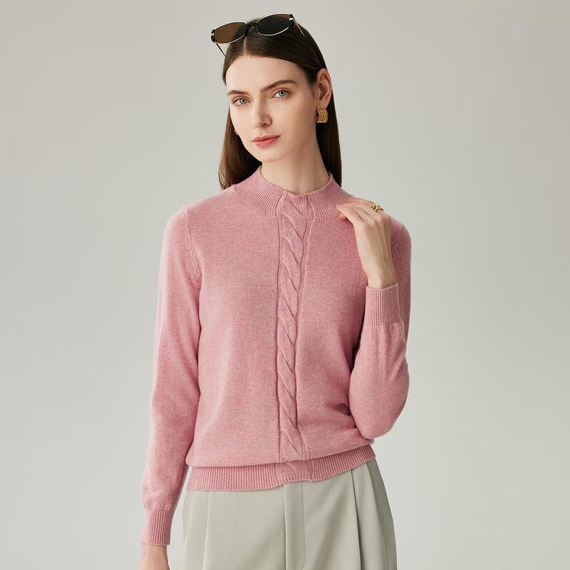 Zhaojun 2025 Autumn/Winter Women's 100% Cashmere Semi-High Neck Sweater