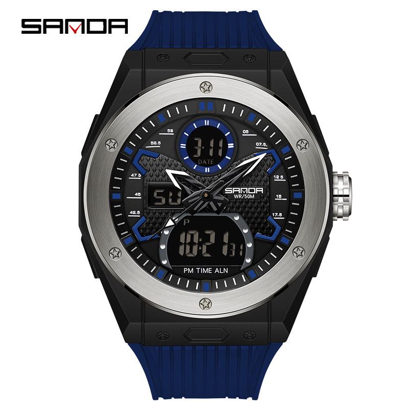 Sanda Youth Multifunctional Waterproof Sports Watch for Students