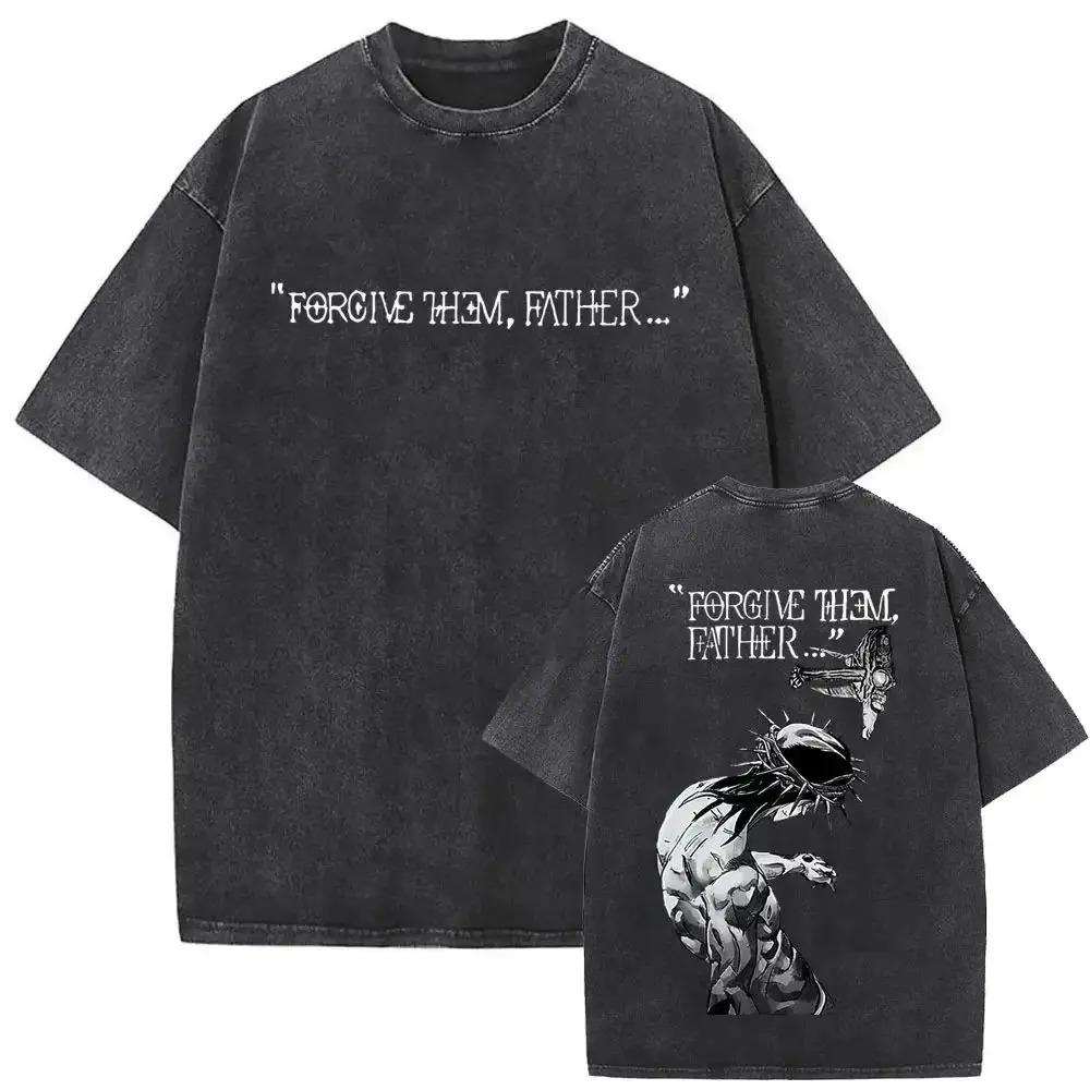2026 Unisex Clothes Tee Shirt Homme Graphic T-Shirts Men Women Tshirt for Vintage Washed Jesus Is King Short Sleeved Round Neck Y2k