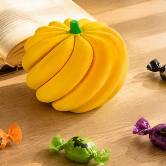 Stress Reducer Hand Toys 3D Printed Spiral Pumpkin Ornament, Sturdy PLA Fidget Toy, Environmental Friendly Ornaments Relief Spinning Toy for Halloween