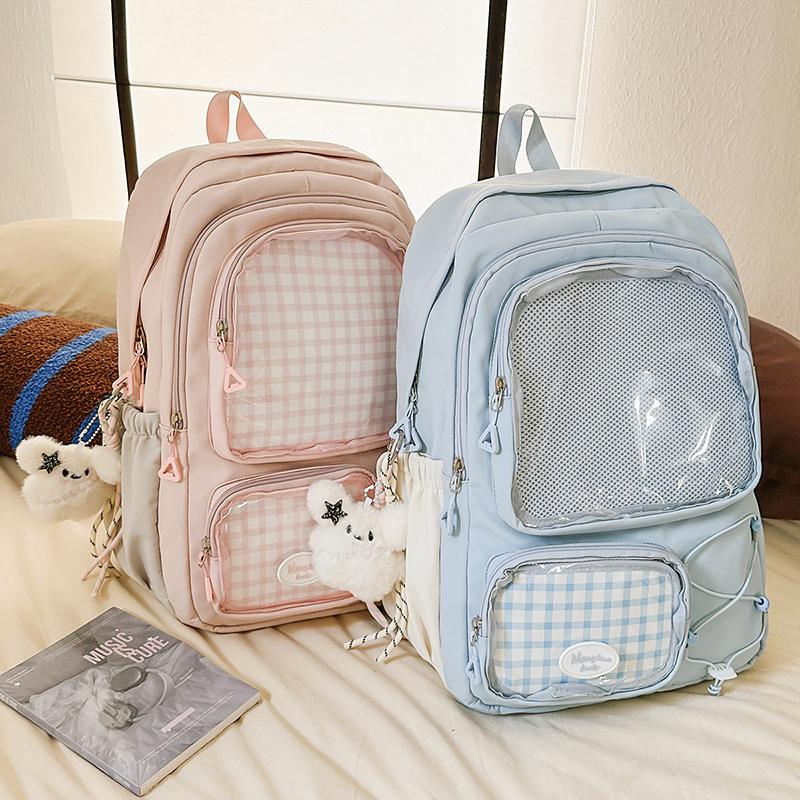 

Large Capacity Student Schoolbag Women College Style Backpack жовтий