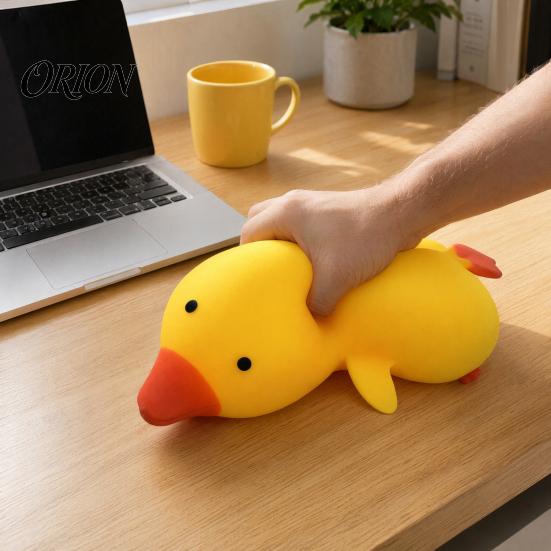 Duck Anxiety Relief Toy 1/2Pcs Giant Yellow Squeeze Toy, Shape Soft Stress Ball Sensory Stretchy Farm Animal Relaxation