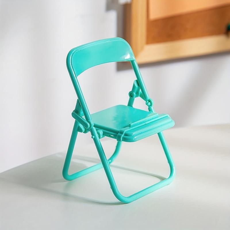 1PC mini portable phone holder, foldable chair shape, universal candy colored mobile multi angle holder
