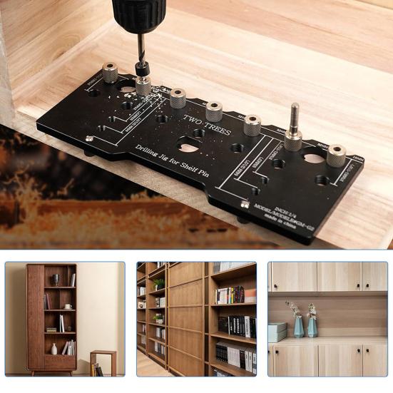 Cabinet Adjustable Shelf Jig Drill Guide Rustproof Corrosion Resistant High Accuracy Cabinet
