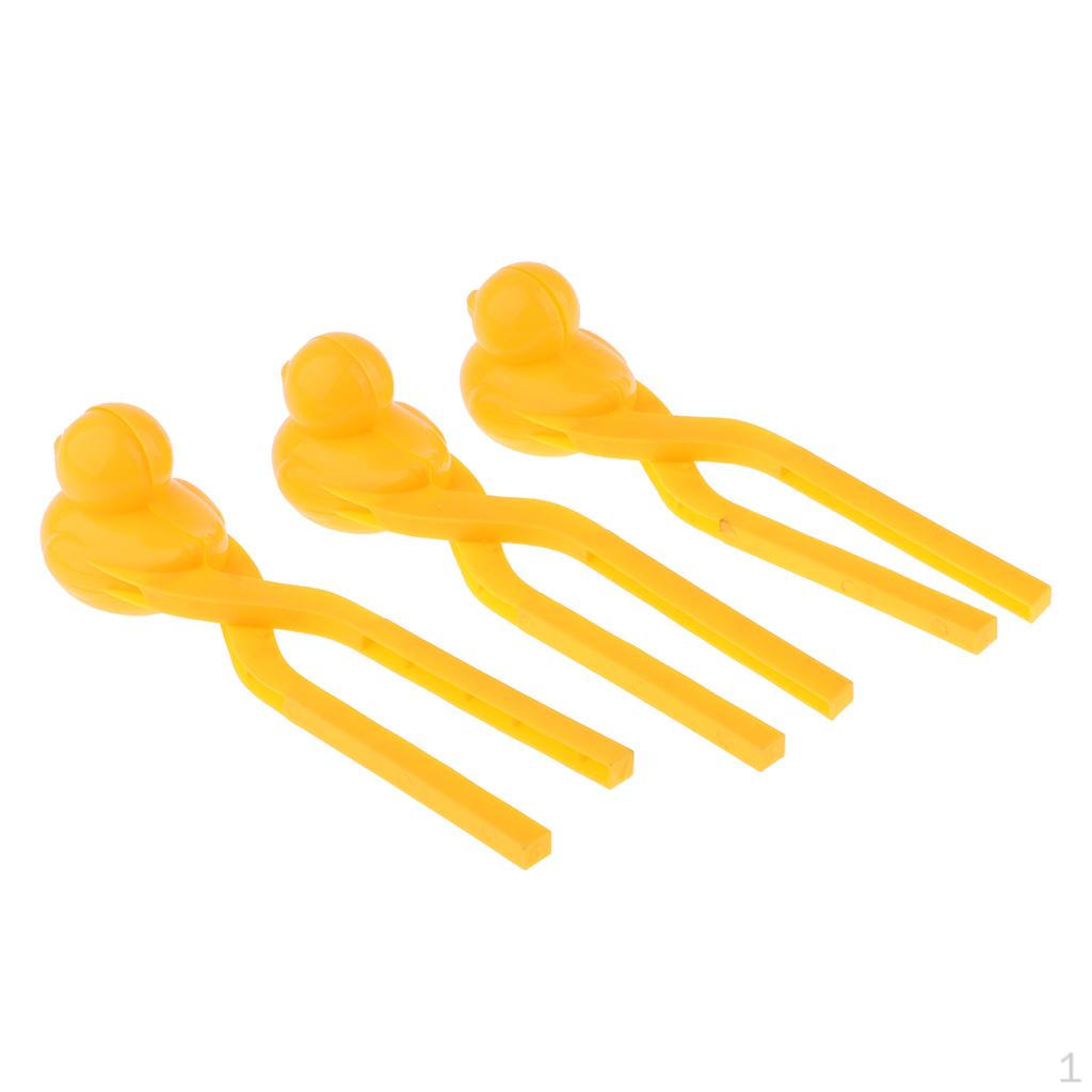 

3pcs Duck Shape Snowball Clip Ball Maker жовтий