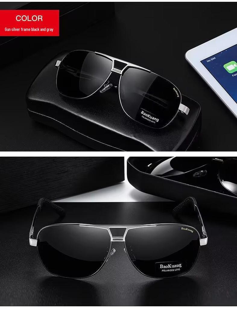 Men's Day & Night Anti-Glare Color-Changing Polarized Sunglasses for Fishing & Driving