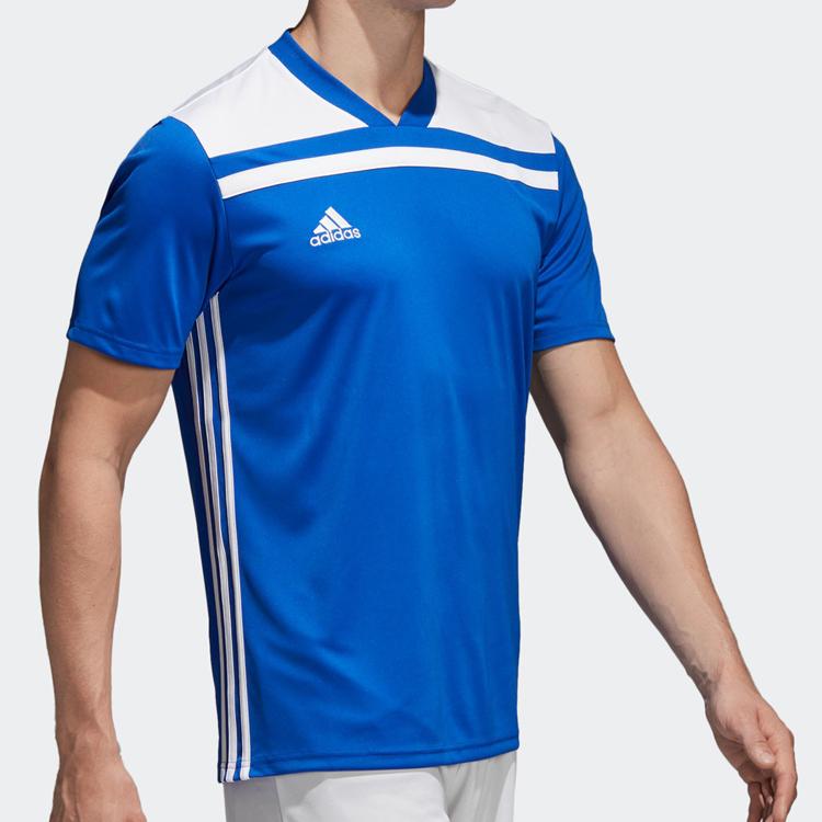 adidas Soccer Training V-Neck Short Sleeve T-Shirt Men Tops Cobalt-Blue White CE8965