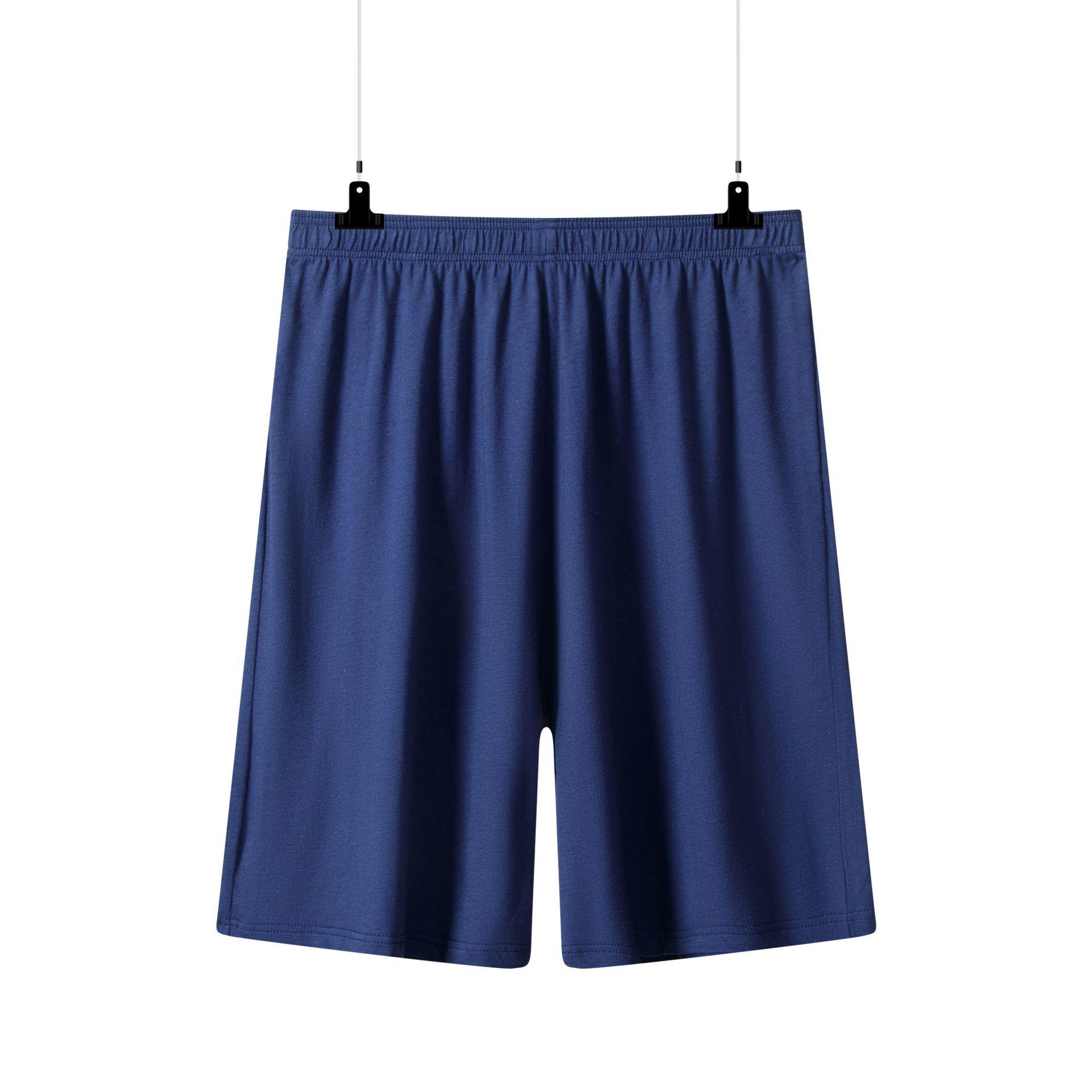 Herren Sommer Baumwolle Mittlere Taille Lässige Pyjamashorts XL saphir