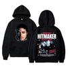 Felpa con cappuccio grafica Michajackson Re del Pop Uomo Donna Vintage Gotico Rock Felpa Uomo Hip Hop Punk Felpe con cappuccio oversize