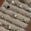 Retro S plain ring, non-fading light luxury index finger ring, open ring.
