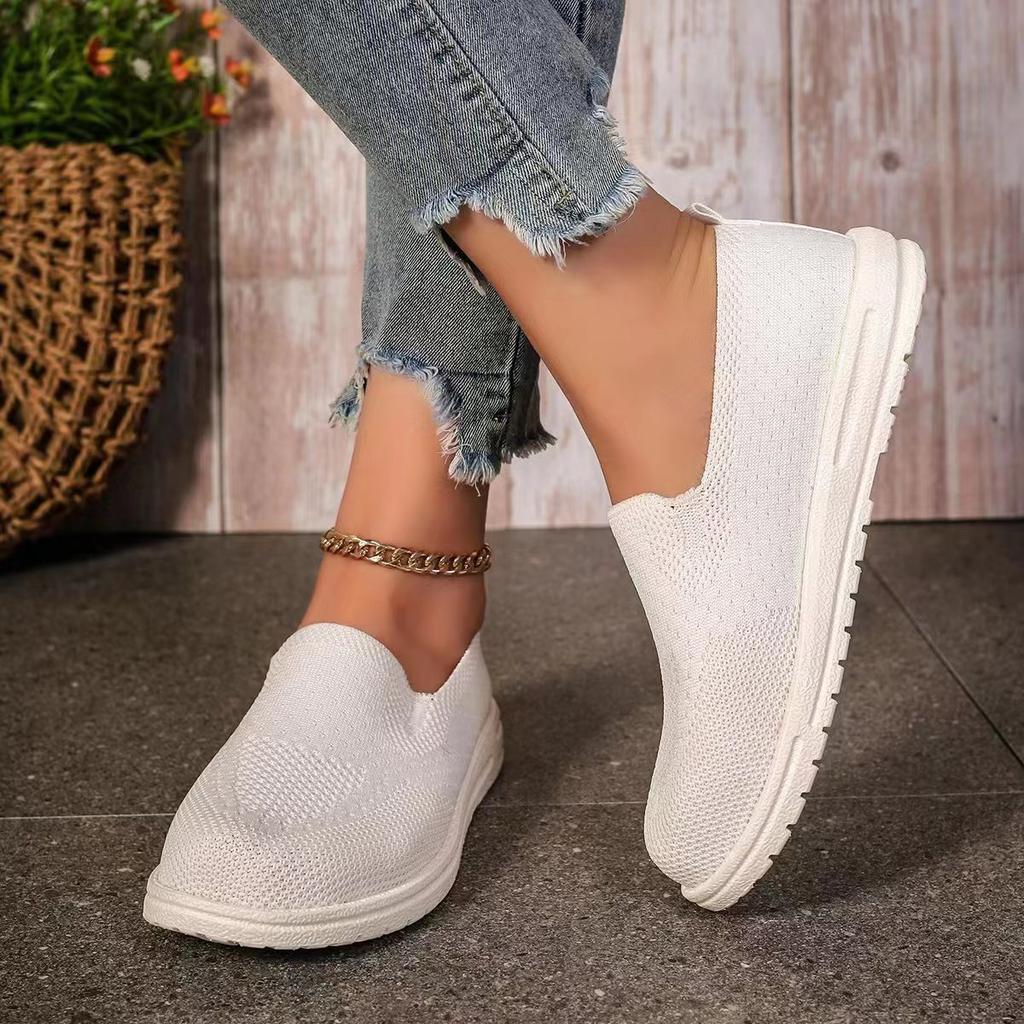 Fashion Women Sneakers Summer Solid Color Fashion Shoes for Women Mesh Breathable Casual Sneakers Comfortable Flat Walking Loafers