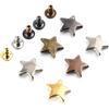 200Sets Gun Metal Star Rivets for Leather Star Rivet Studs Garment Rivets Leather Rivets Studs and Spikes for Leather Craft DIY