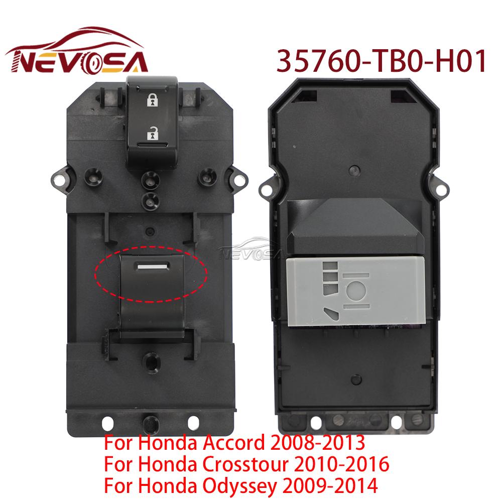 NEVOSA Front Right Side For Honda Accord 2008 2014 2015 Power Window Switch Button Controller 35760-T2A-U21 35760-TB0-H01 08-13 Accord