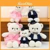 Teddy Bear Wedding Plush Doll With Pp Cotton For Couples Gift And Home Decor