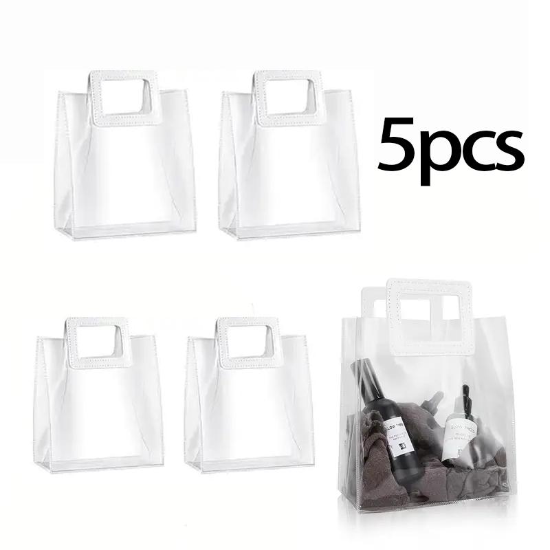 

5/15/20pc PVC Gift Bags Packing Bag with Handle Wedding Accessories Festival Souvenir Party Present Candy Jewelry Packaging Home 20x18x10cm&Other