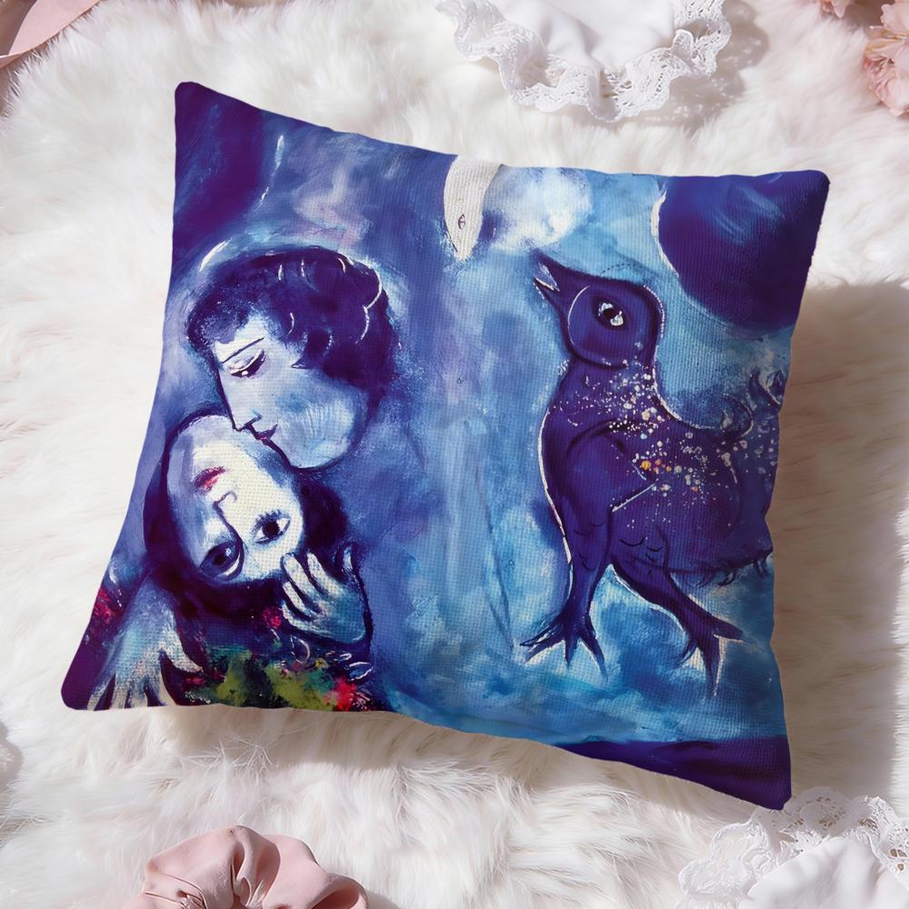 M-Marc C-Chagall Paintings Cushion Cover Premium Comfort Reversible Pillow Cove -Two In One Design for Any Room & Car Interior