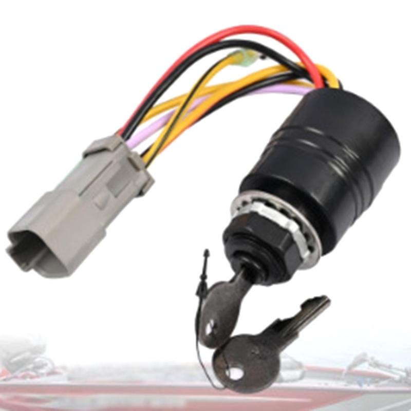 129572 Ignition Switches with 2 Keys for Boats 3 Position Marine Remote Ignition Switches Assembly Easy Installation