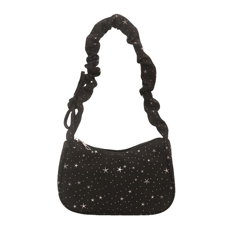 Nischen-Design Stern-Achseltasche Damen neue gefaltete Umhängetasche Pendlertasche High-End vielseitige Canvas-Tasche