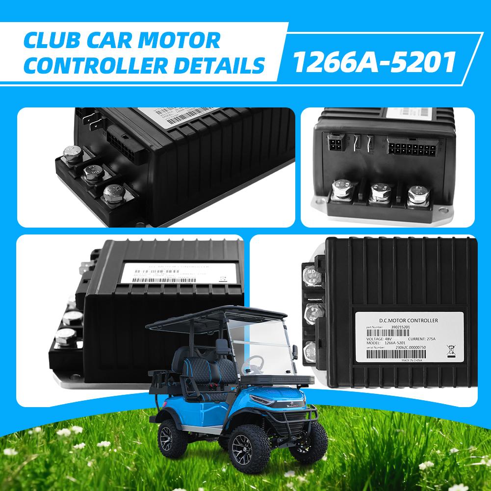 48V 275A Golf Cart Controller, Direct Replacement for Curtis 1266A-5201 Compatible with Club Car EZGO Yamaha Utility Vehicle
