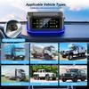 Monitoring system security alarm solar TPMS digital LCD display truck RV TPMS with indicator light warning car tire pressure alarm 6 external sensors