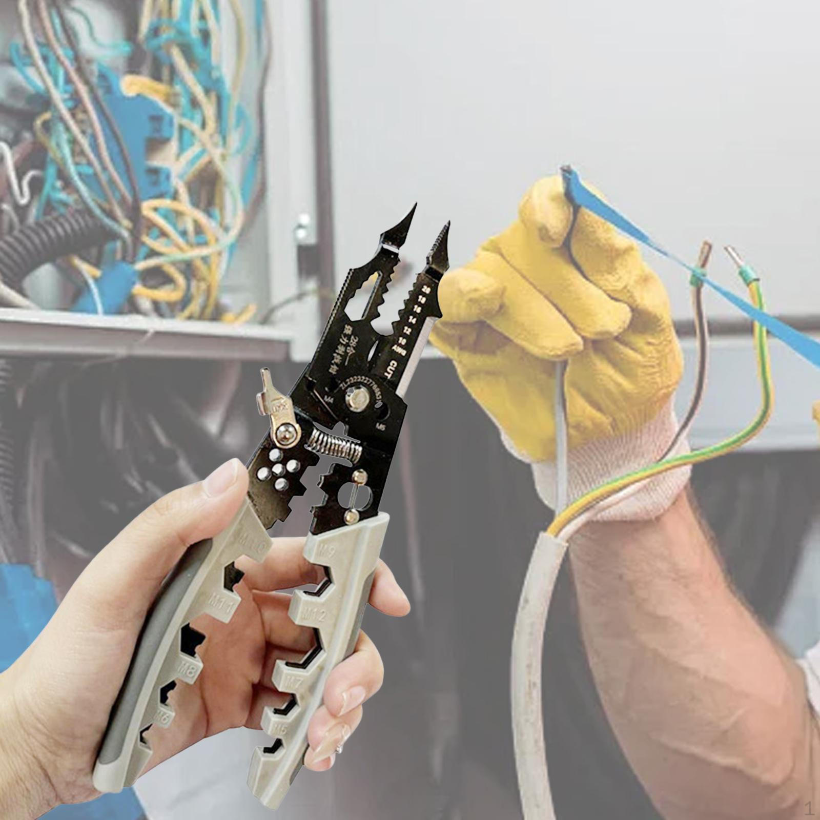 

Инструмент для обжима проводов Многофункциональный Портативный из углеродистой стали Электрик Электрический инструмент для резки Провода