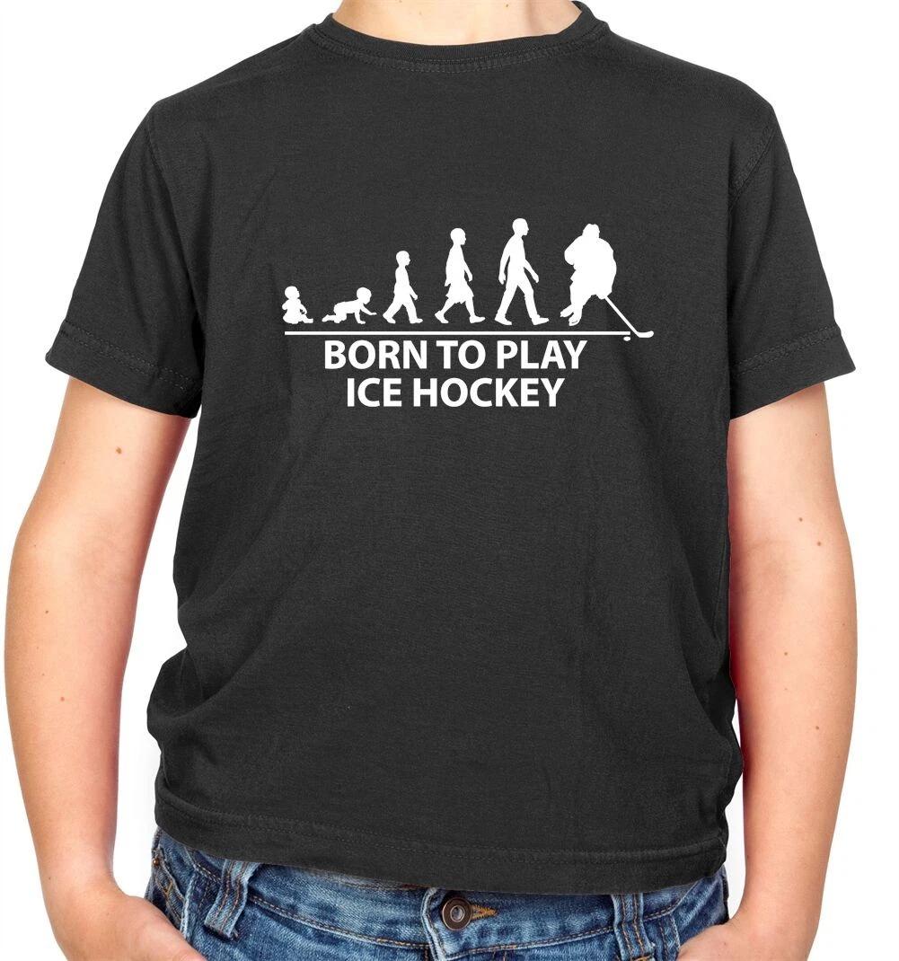 Рожден Играть в Хоккей на Льду - Детская Футболка - Катание - Игрок - Команда - Фан - Фигурист 100