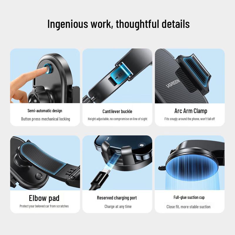 Lulian Retractable Car Phone Holder