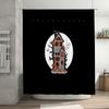 Spooky Halloween Bat House Shower Curtain Gothic Horror Home Decor Creepy Halloween Party Supplies Eerie Witchy Vibes Room Divid