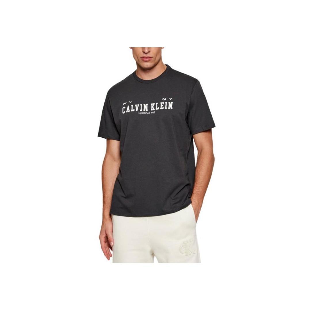 

Calvin Klein Logo Round Neck Pullover Short Sleeve T-Shirt Men tops LV14RE817G L