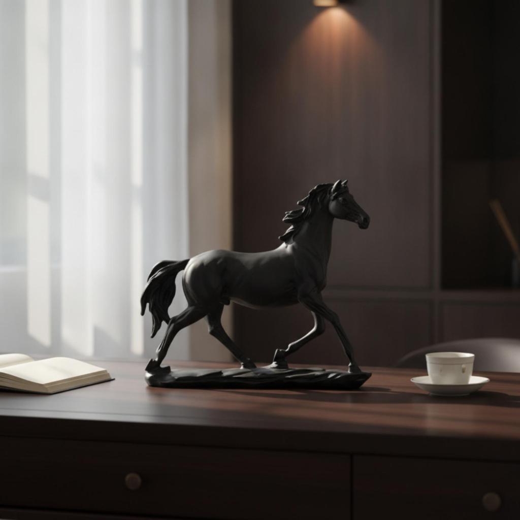 Resin Decorative Horse Contemporary Animal Figure Home Decorative Sculpture for Office Table Ornament
