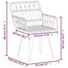 3 Piece Outdoor Dining Set Black Poly Rattan
