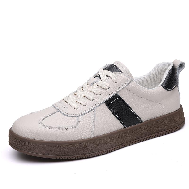 Little white shoes men's spring 2025 new Korean version of sports fashion casual leather breathable board shoes trendy men's shoes 0369