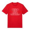 Charli Xcx Fashion Film List Tshirt Simple Letter Print Tshirt Fashion Casual Short Sleeve Unisex O Neck Top