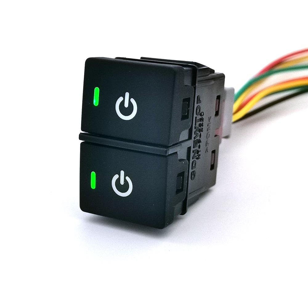 1 PC Car Power LED Light Front Rear Fog Lamps Music Mirror Heating Dual Control On Off Switch Button with Wire for Honda Switches4