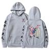 Japanese Anime Graphic Hoodies Men Attack On Titan Pullover Sweatshirt Unisex