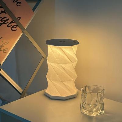 1 Stück Outdoor Tragbare Faltbare Tischlampe Dimmbare Papierlaterne für Camping Reisen Zelt Nachtlicht Notfall Haus Schlafzimmer Dekoration