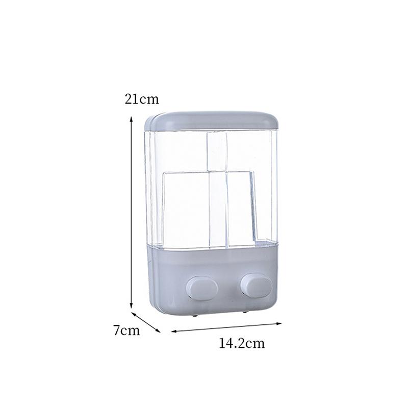 

Bathroom Hand Wash Soap Liquid Dispenser For Kitchen Double-head Punch-free Wall Mount Shower Shampoo Lotion Container белый