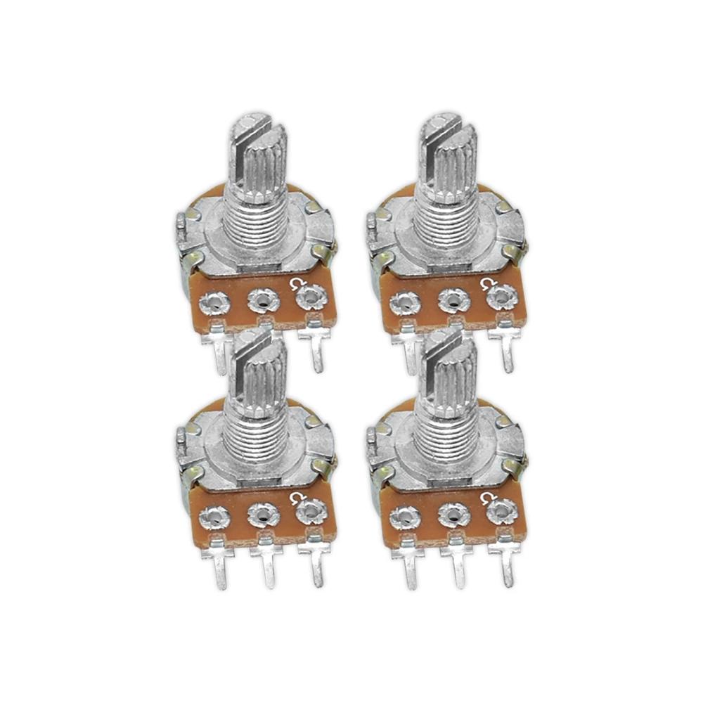 WAVGAT 10PCS WH148 Linear Potentiometer B1K B2K B5K B10K B20K B50K B100K B250K B500K B1M 15mm Shaft With Nuts Washers 3pin WH148