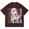 230 g/m² 100% Baumwolle Demon Slayer V102 Mitsuri Druck Unisex Schweres Baumwoll-T-Shirt